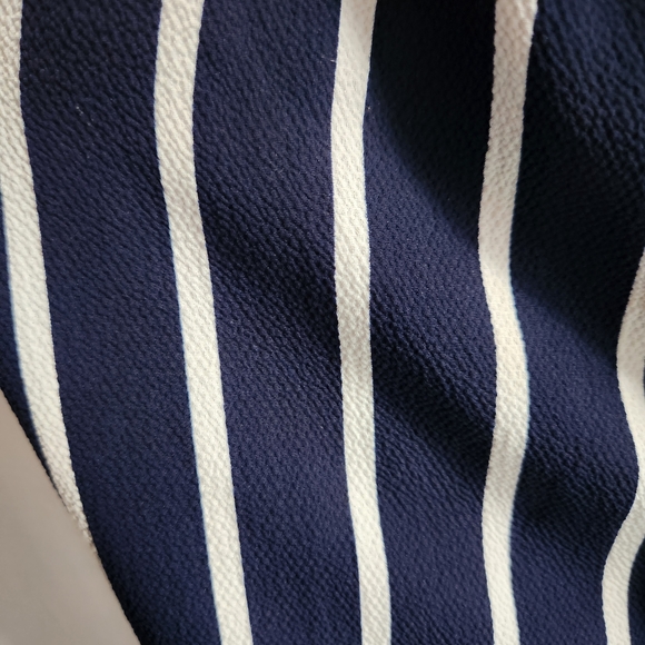 Ambiance M Strapless Nautical Navy and White Jumpsuit Wideleg With Pockets - Picture 5 of 6